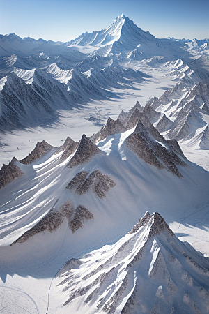 昆仑山之雪宫史诗般的壮丽景色