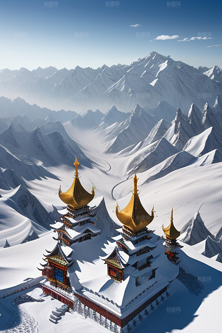 昆仑山之雪宫史诗般的壮丽景色