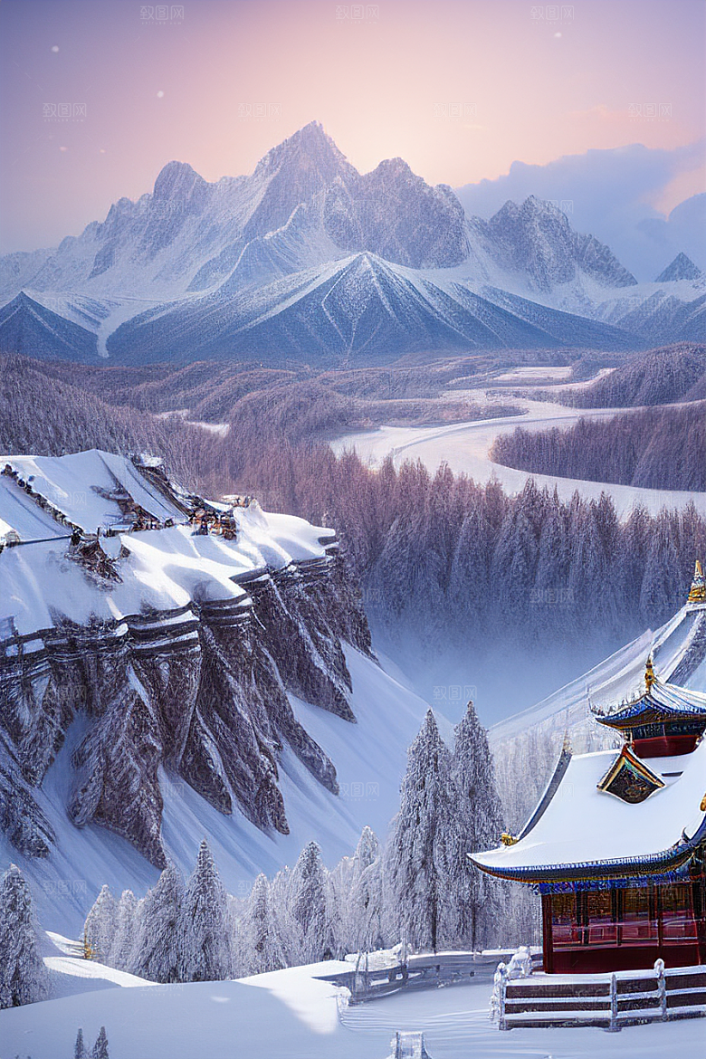 昆仑山之雪宫史诗般的壮丽景色