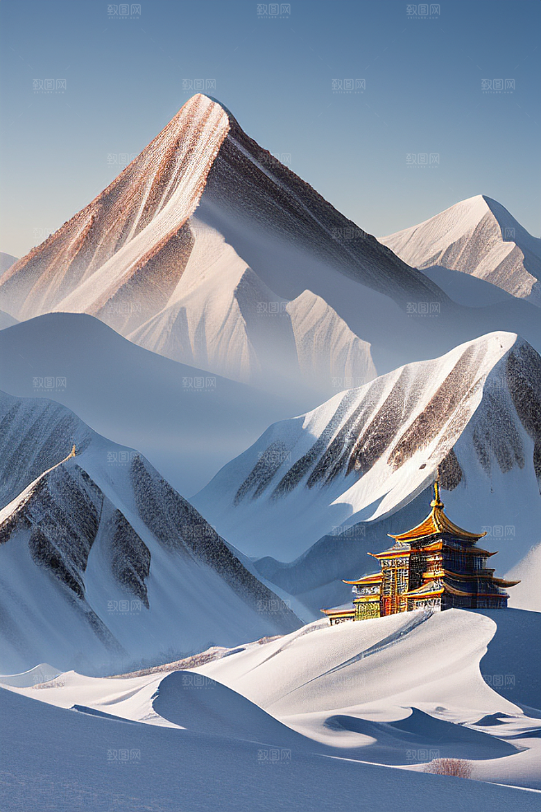 雄伟壮丽的昆仑山雪宫