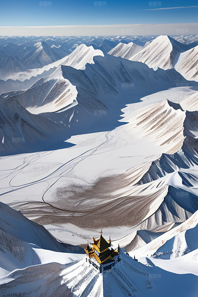 雄伟壮丽的昆仑山雪宫