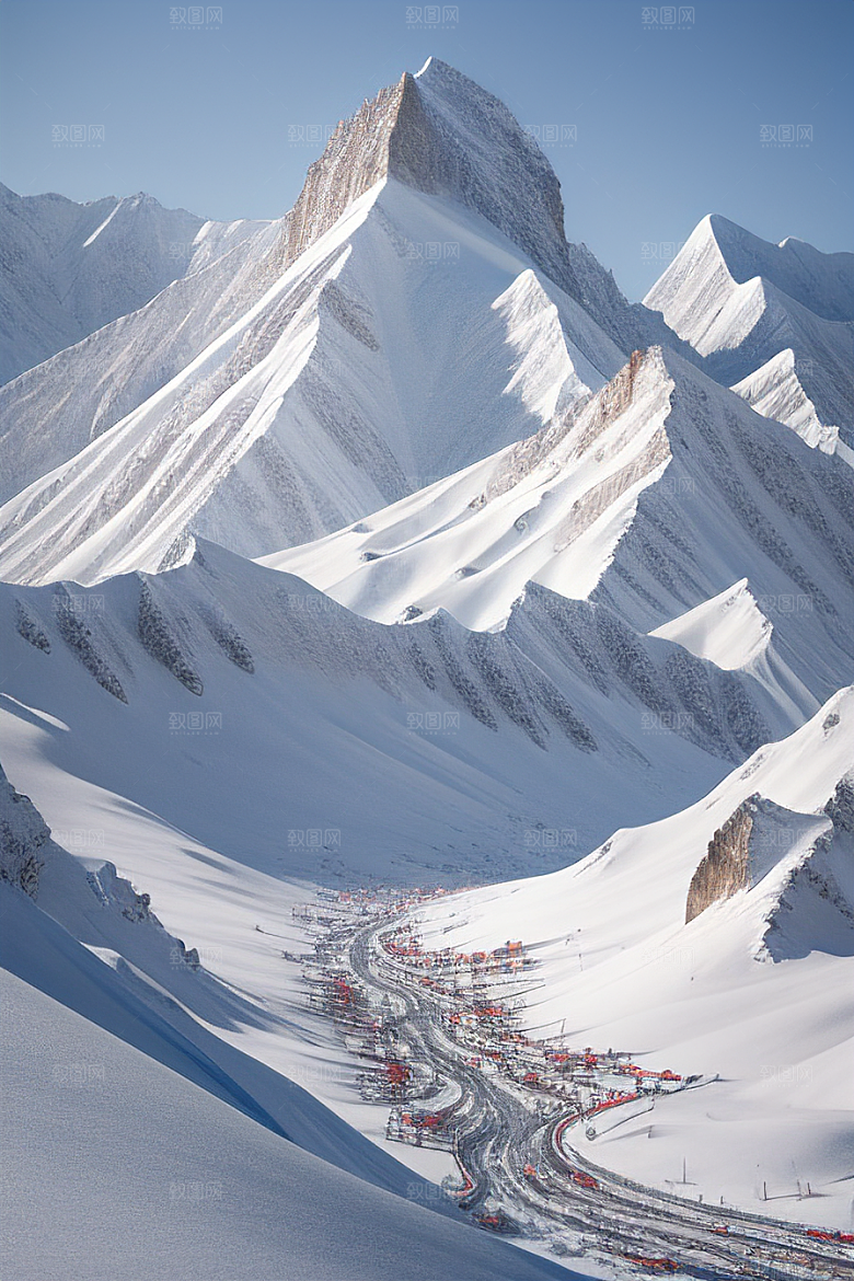 雄伟壮丽的昆仑山雪宫