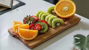 水果多样草莓新鲜西瓜香蕉橙子橙子果堆绿色