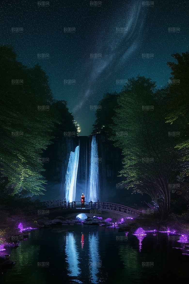 星星如雨的奇景星光河流