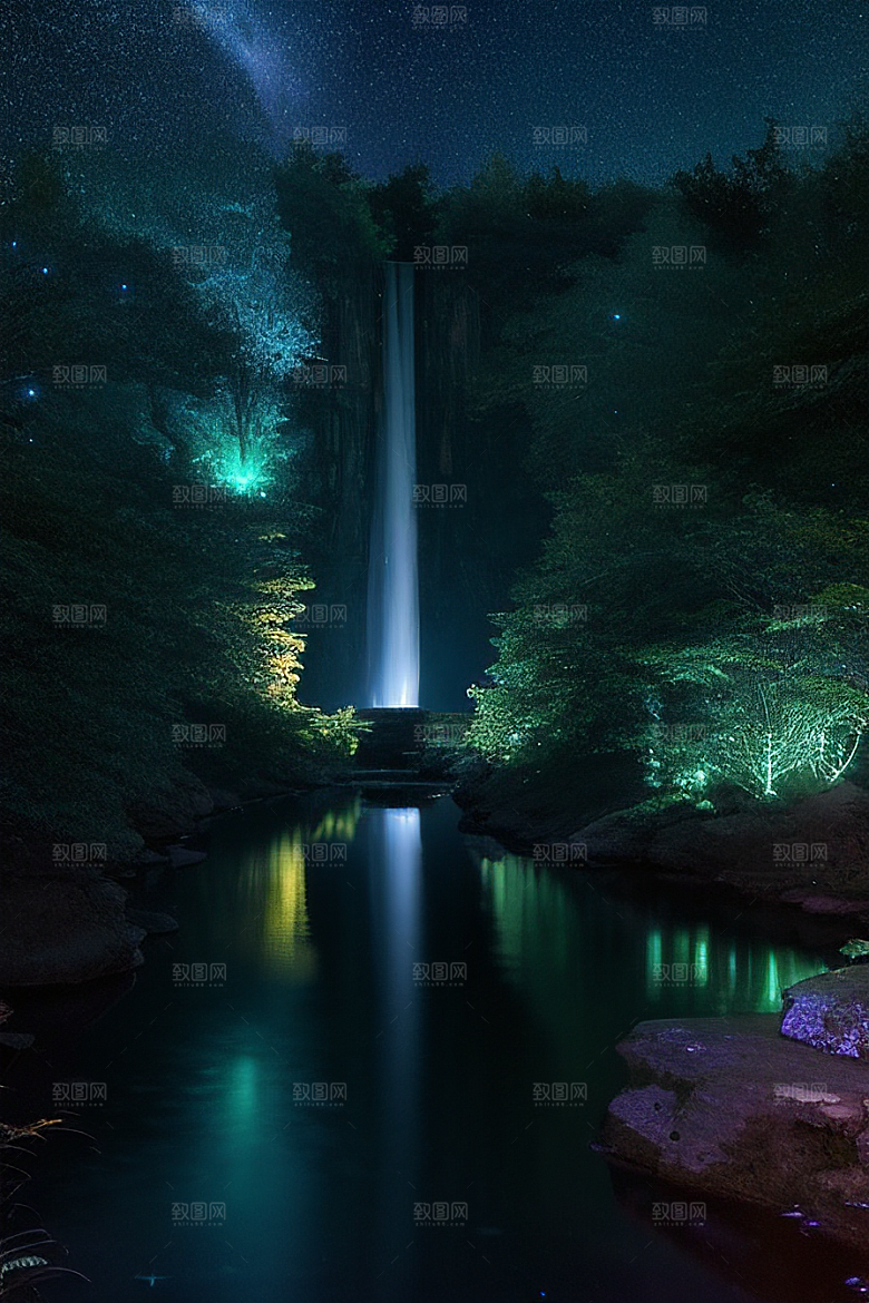 星星如雨的奇景星光河流