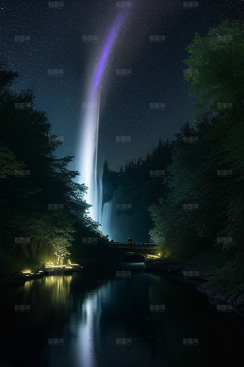 星星如雨的奇景星光河流