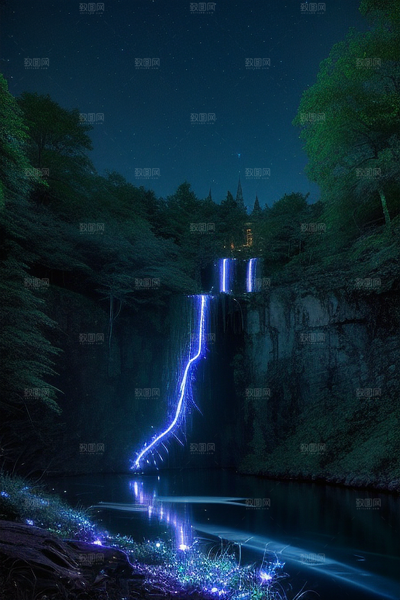 星星如雨的奇景星光河流