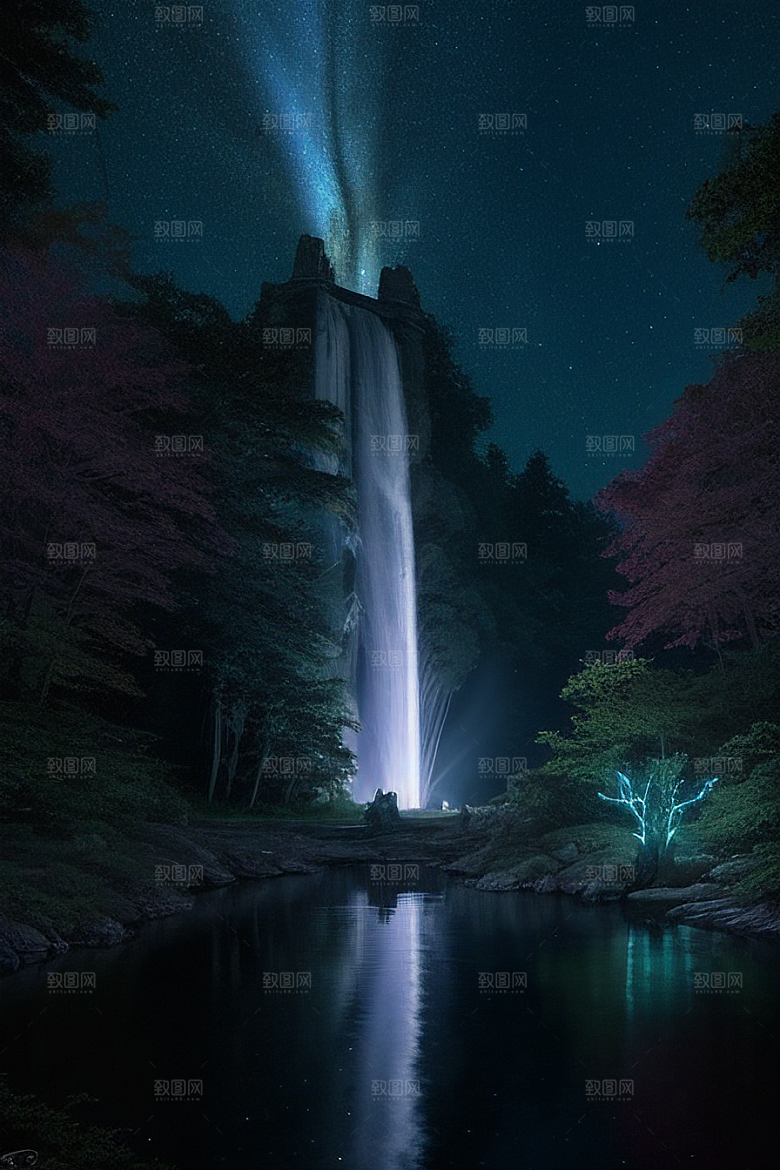 星星如雨的奇景星光河流