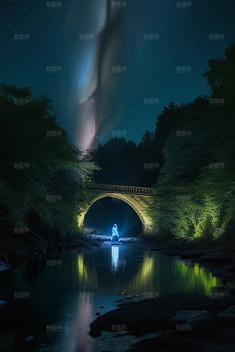 星星如雨的奇景星光河流