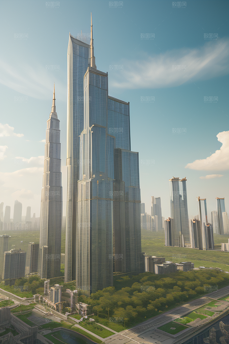 梦幻云端建筑奇幻城市
