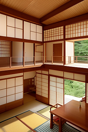 吉卜力风格日式房屋的美丽与舒适