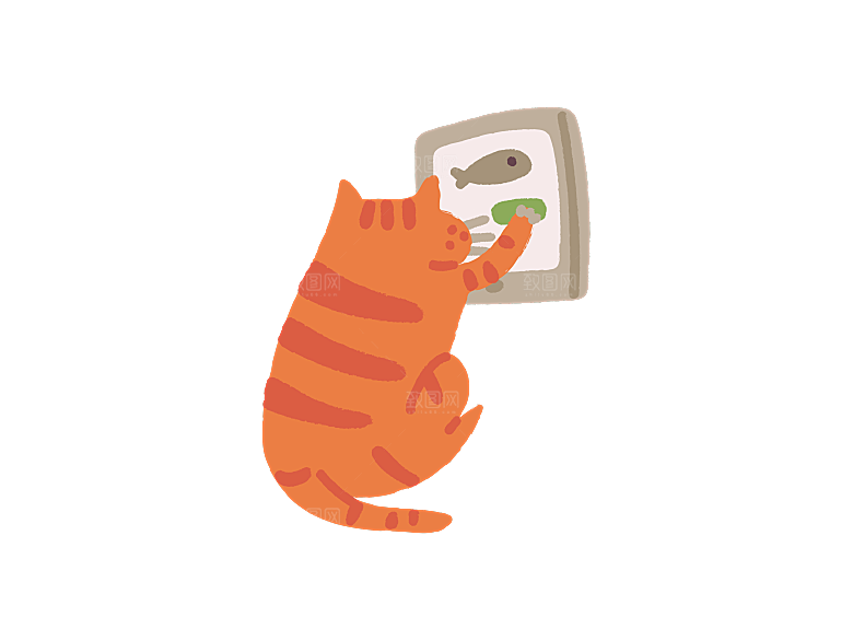 可爱卡通猫咪透明高清图片PNG图素材