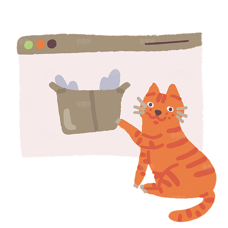 可爱卡通猫咪透明高清图片PNG图素材元素