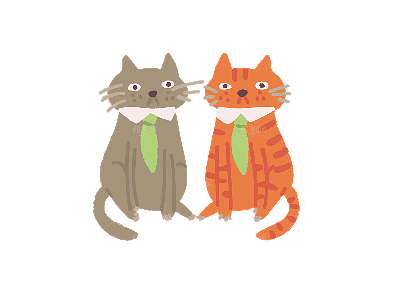 可爱卡通猫咪透明高清图片PNG图素材元素
