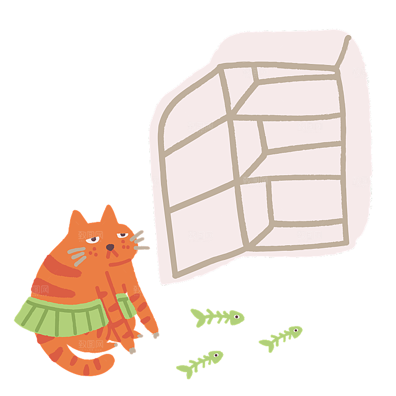 可爱卡通猫咪透明高清图片PNG图素材元素