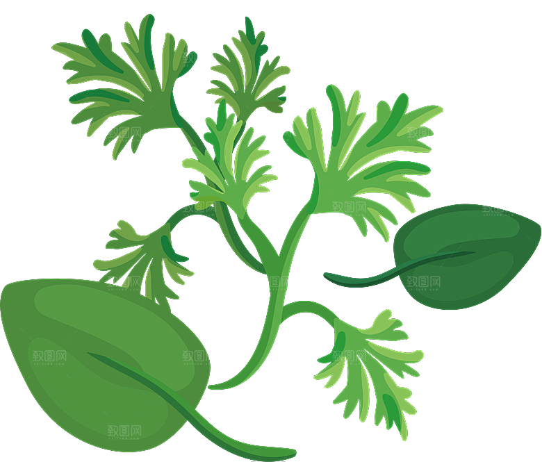 手绘动物海鲜鱼类螃蟹虾食物插画素材元素