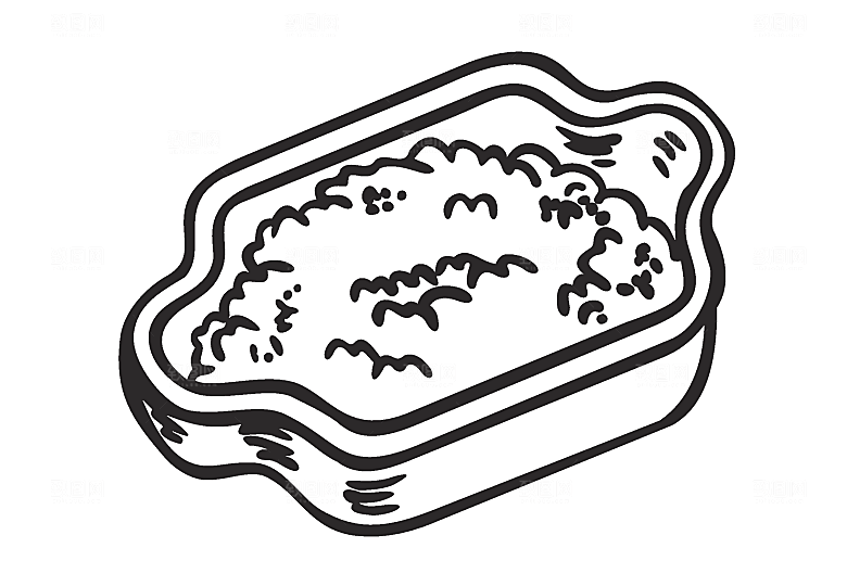 矢量手绘米饭线条素材