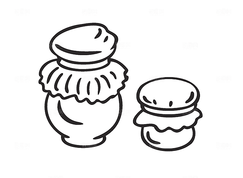 矢量美食坛子素材