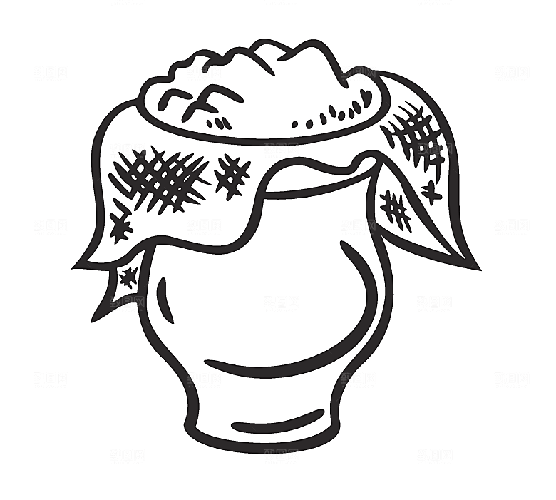 矢量美食坛子素材