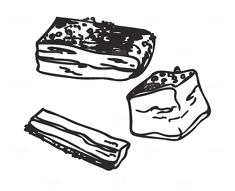 矢量肉类火腿牛排素材