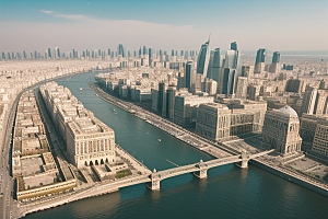水上建筑中东城市魅力