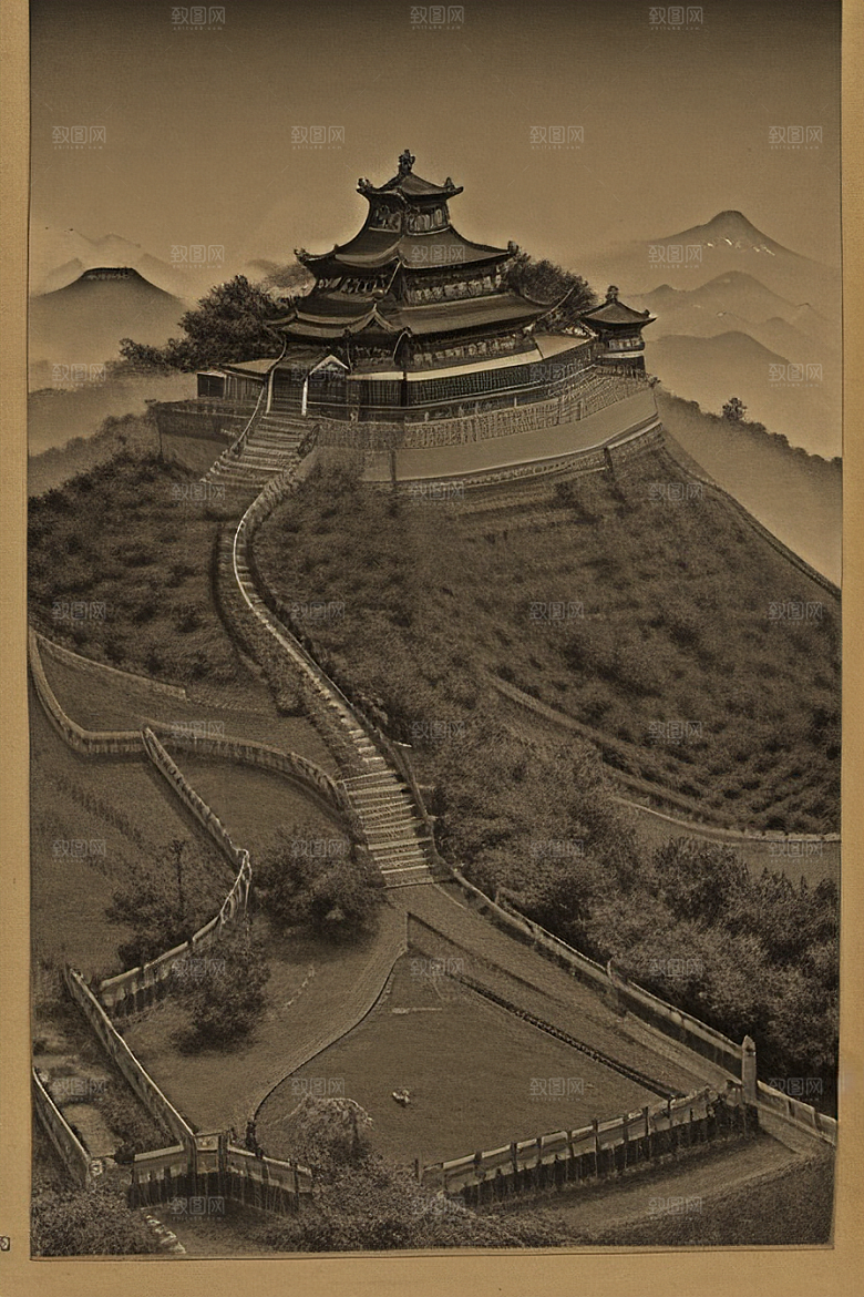 巨大宫殿三国遗迹壮丽