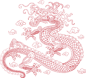 中国龙古典元素龙图案龙纹海报