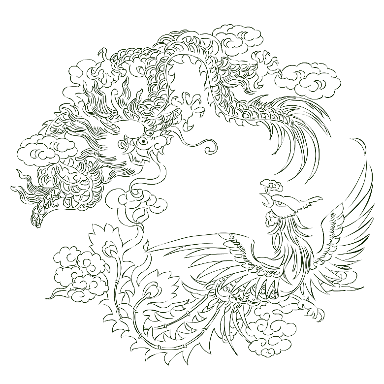 中国龙古典元素龙图案龙纹海报