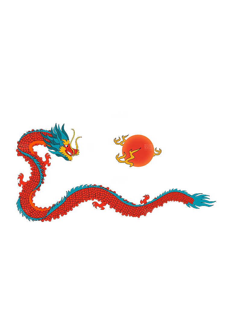 中国龙古典元素龙图案龙纹海报