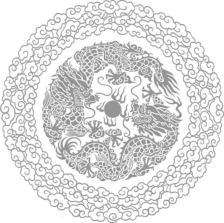 中国龙古典元素龙图案龙纹海报装饰素材