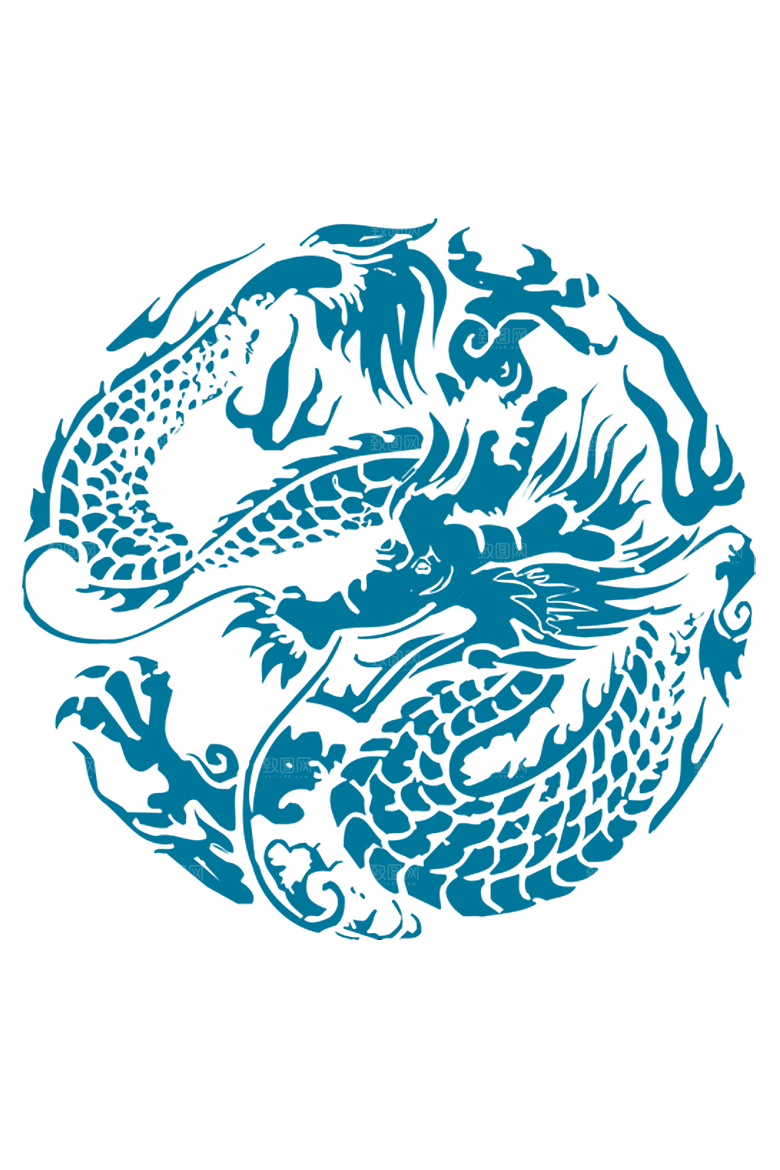 中国龙古典元素龙图案龙纹海报装饰