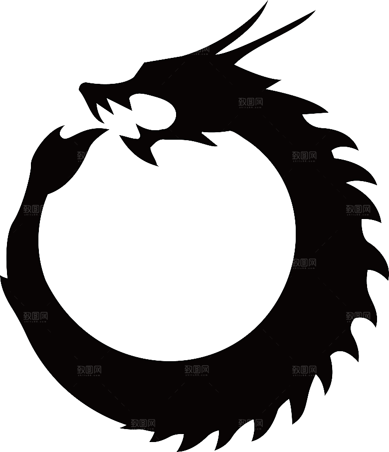 中国龙古典元素龙图案龙纹海报装饰