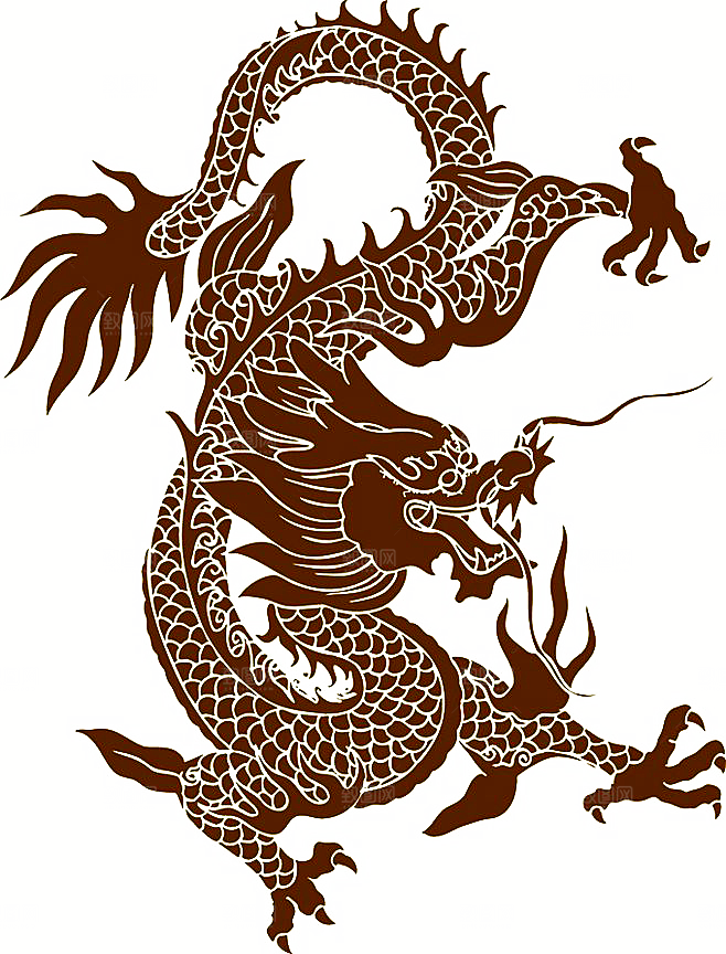 中国龙古典元素龙图案龙纹 海报装饰