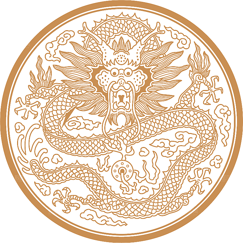 中国龙古典元素龙图案龙纹 海报装饰