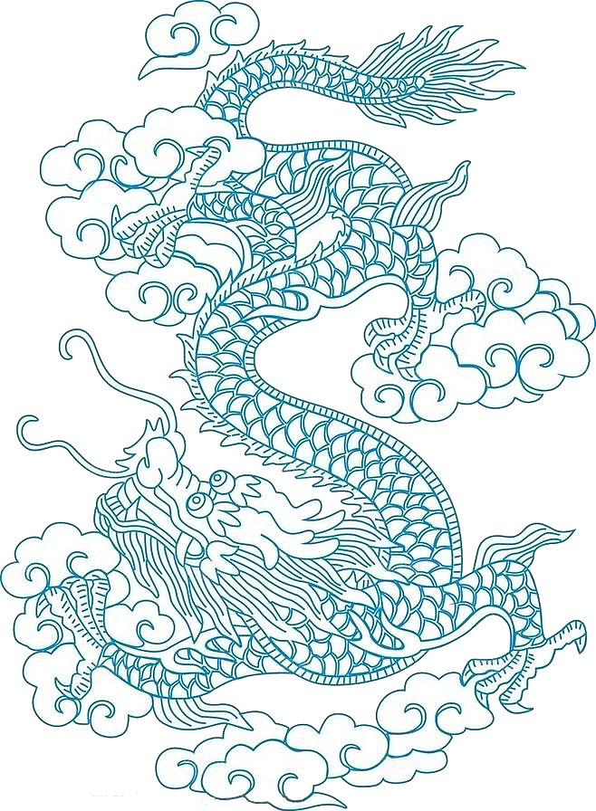 中国龙古典元素龙图案龙纹 海报装饰