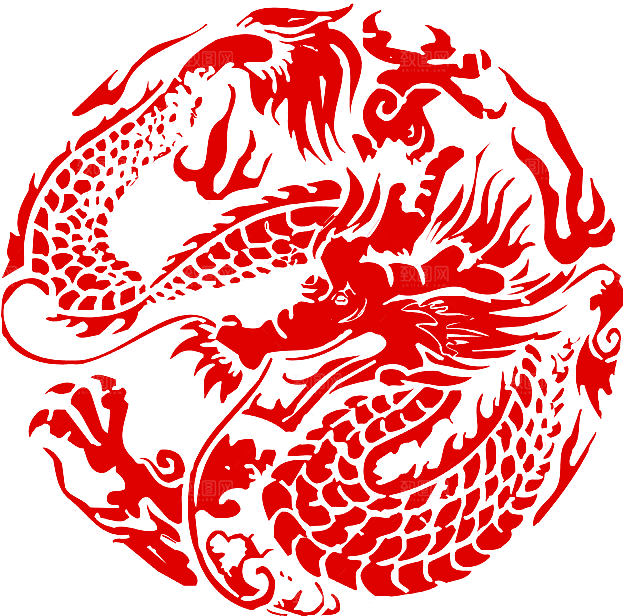 中国龙古典元素龙图案龙纹海报装饰PNG