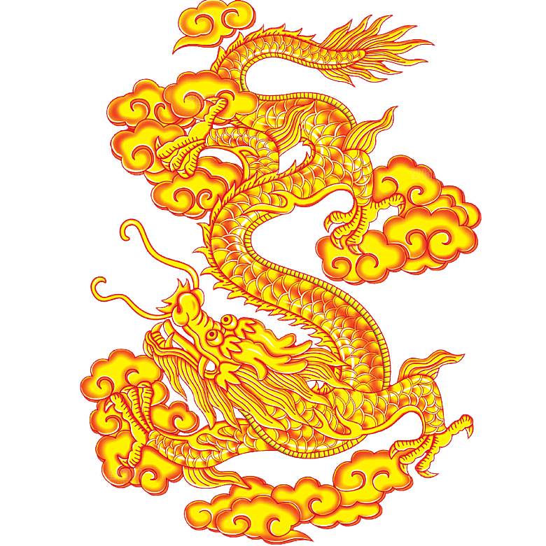 中国龙古典元素龙图案龙纹海报装饰PNG