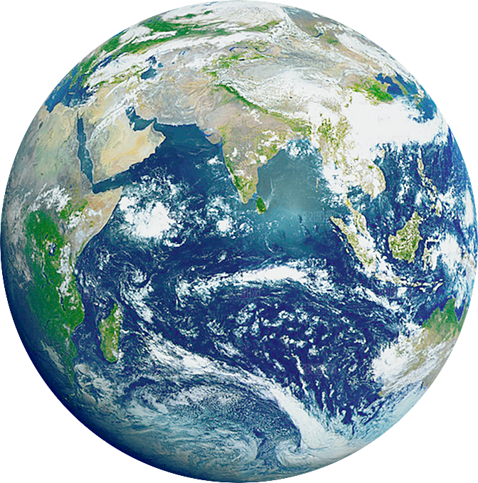 创意手绘地球星球PNG免抠元素透明背景图