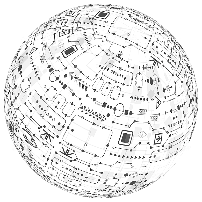 创意手绘地球星球PNG免抠元素