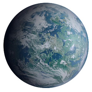 创意手绘地球星球PNG免抠元素透明背景图