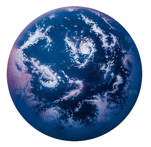 创意手绘地球星球PNG免抠元素