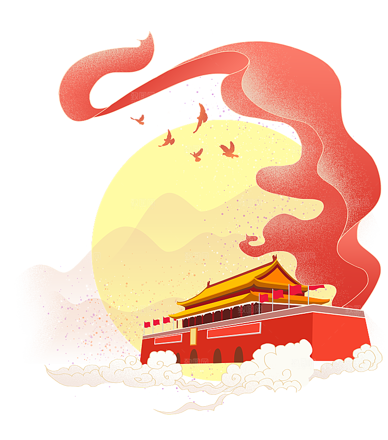 北京天安门png免抠透明国庆元素图