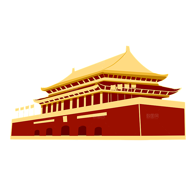 北京天安门png免抠透明国庆元素图