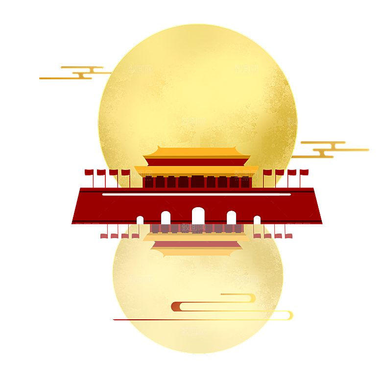 北京天安门png免抠透明国庆元素素材