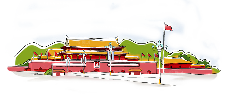 北京天安门png免抠透明国庆元素