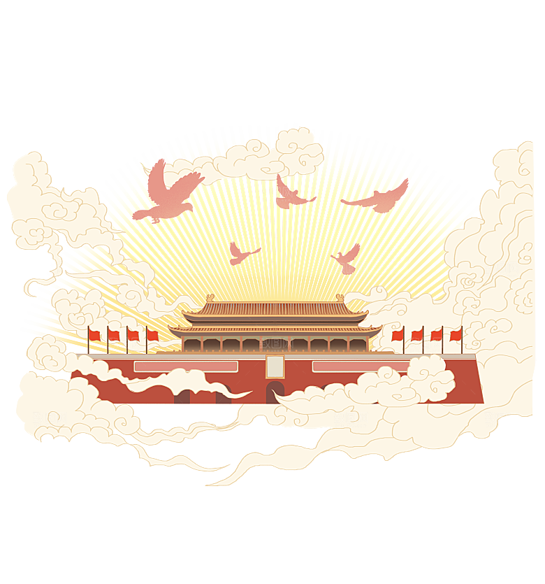 北京天安门png免抠透明国庆元素