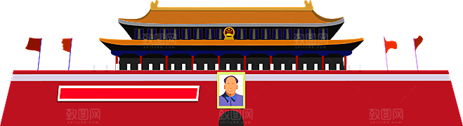 北京天安门png免抠透明国庆元素图