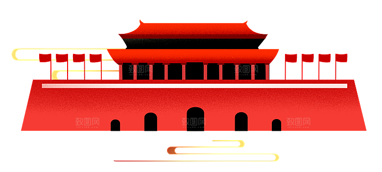 北京天安门png免抠透明国庆元素素材