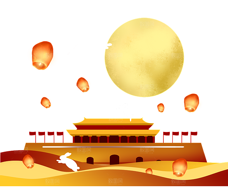 北京天安门png免抠透明国庆元素素材