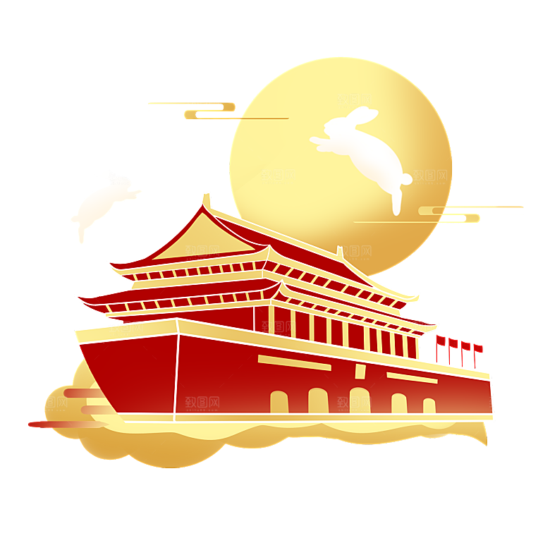 北京天安门png免抠透明国庆元素图元素